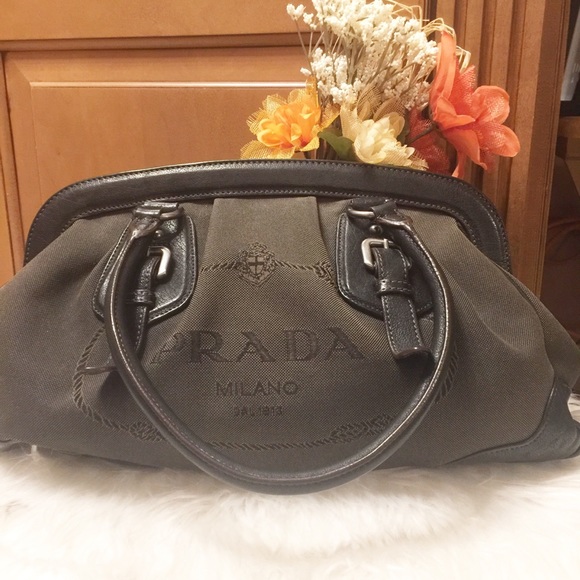 Prada Handbags - Prada Jacquard logo shoulder and dust bag